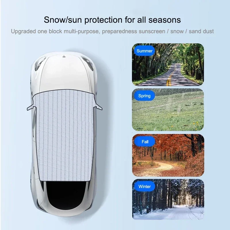 สําหรับ Tesla รุ่น Y Snow SHIELD ด้านหน้ากระจกซันรูฟ Frost หิมะปกคลุม Snowshield สําหรับรุ่น 3 ฤดูหนาวหนารถหิมะปกคลุม