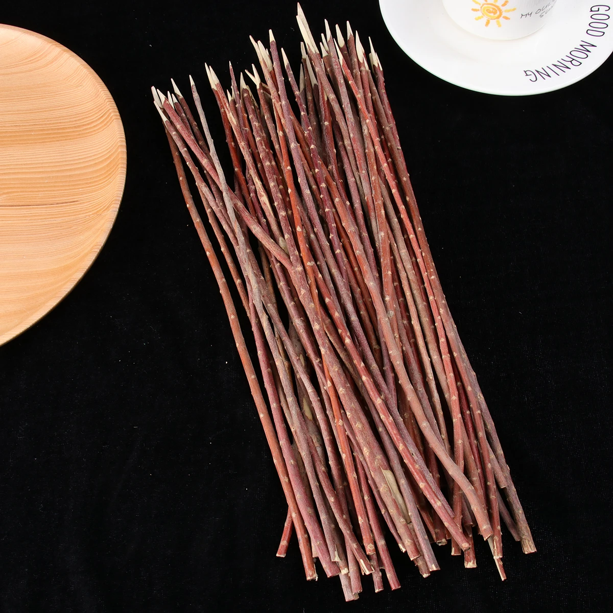 

100pcs Skewers Natural Wood Barbecue for Meat Grilling Outdoor Cooking Tools Wooden Forks Corn BBQ Forks for BBQ