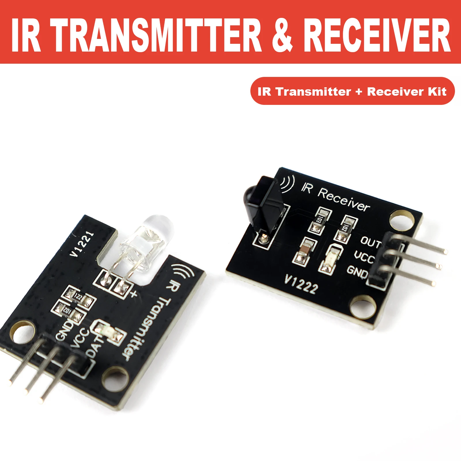 IR Receiver Transmitter Module 38kHz Infrared Sensor for Arduino Electronic Building Block DIY 5V for TV Remote Control
