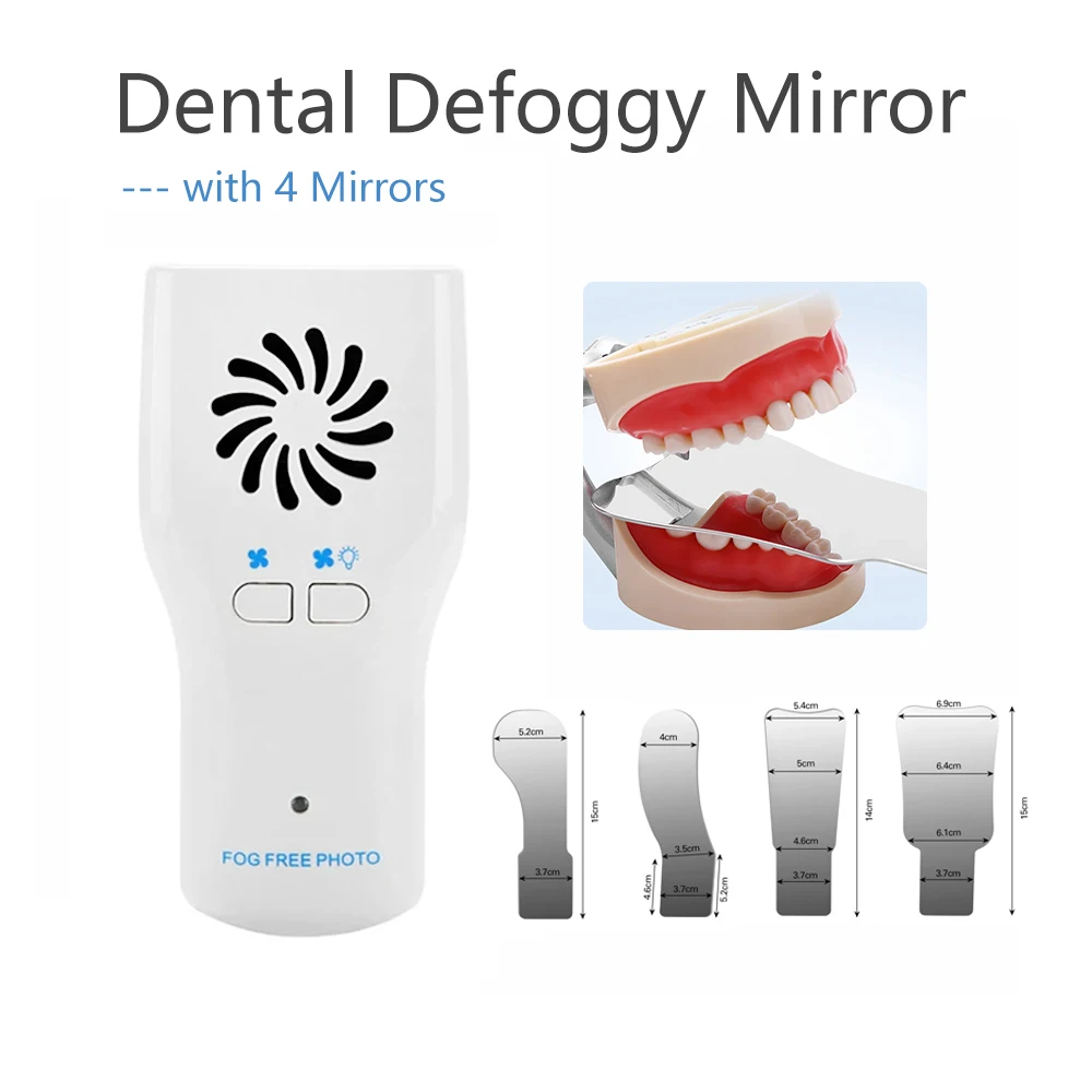 Dental Anti Fog Mirror Defogging Imaging Mirror Fog free Oral Stainless Steel Photography Reflector With 4PCS Mirrors