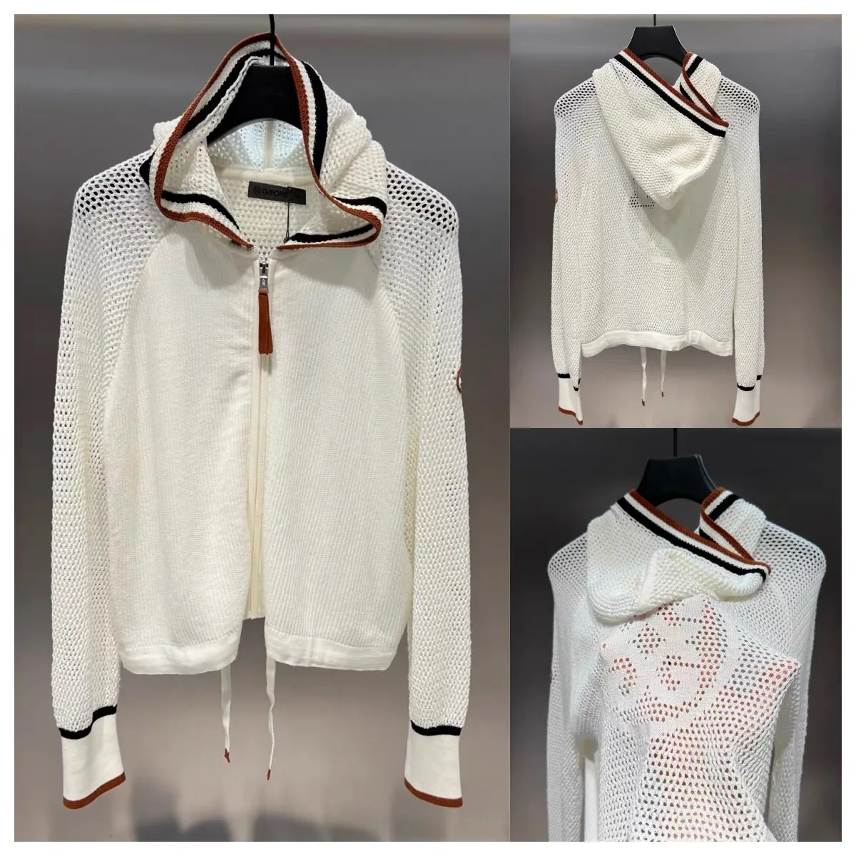 

Early Autumn New Arrival Hooded Breathable Knit Long-Sleeve Casual Cardigan
