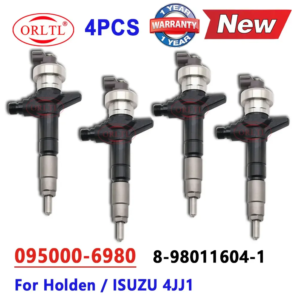 4PCS 4JJ1 New Fuel Injector Set 095000-6980 8980116041 8980116043 Fits for Denso Isuzu Holden DMAX 3.0L Engine 0950006980