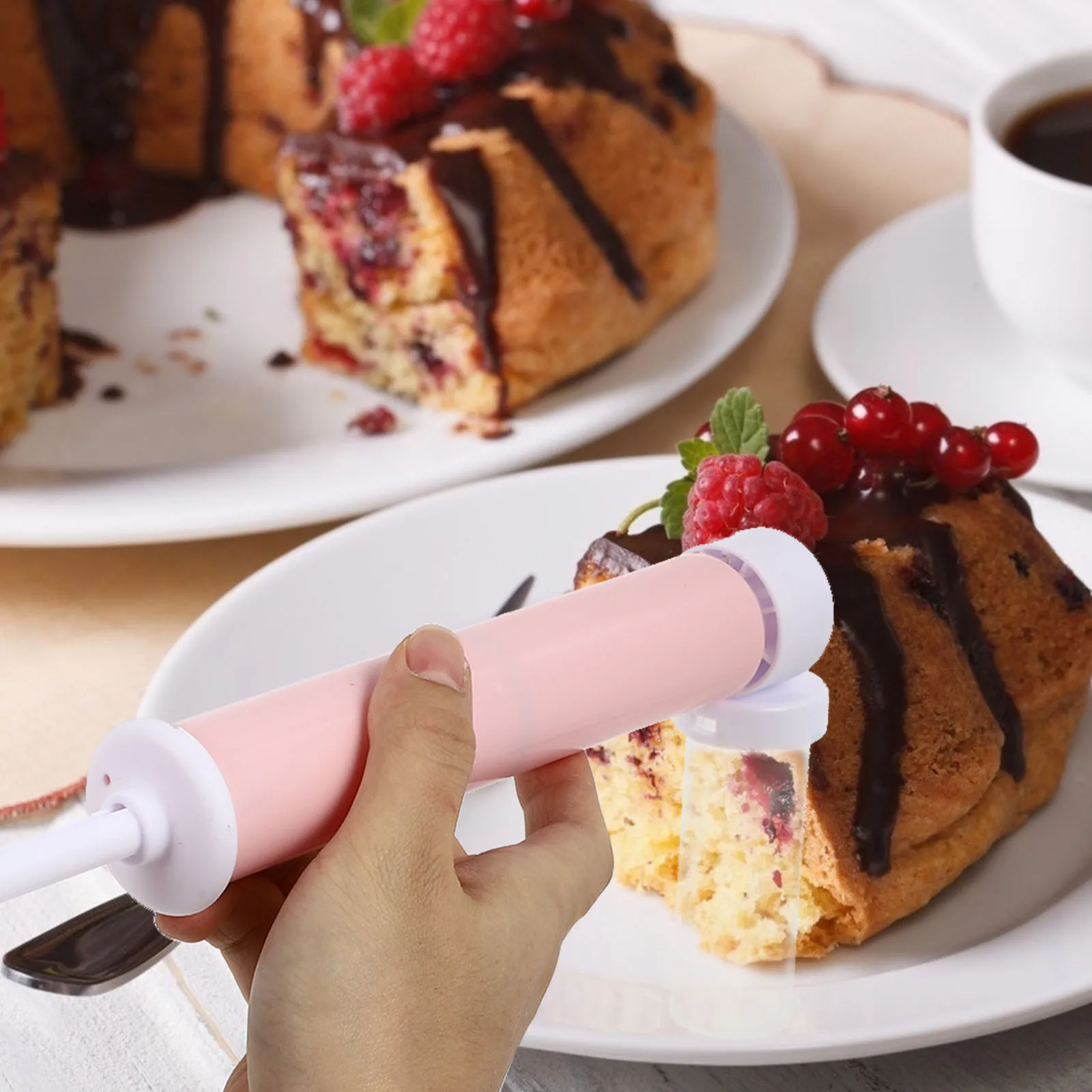

Cake Coloring Sprayer Pink Acetate Dusting Spray Tube Plastic PP Cake Baking Tools Manual Spray Home Bakery Gift Kitchen Bar
