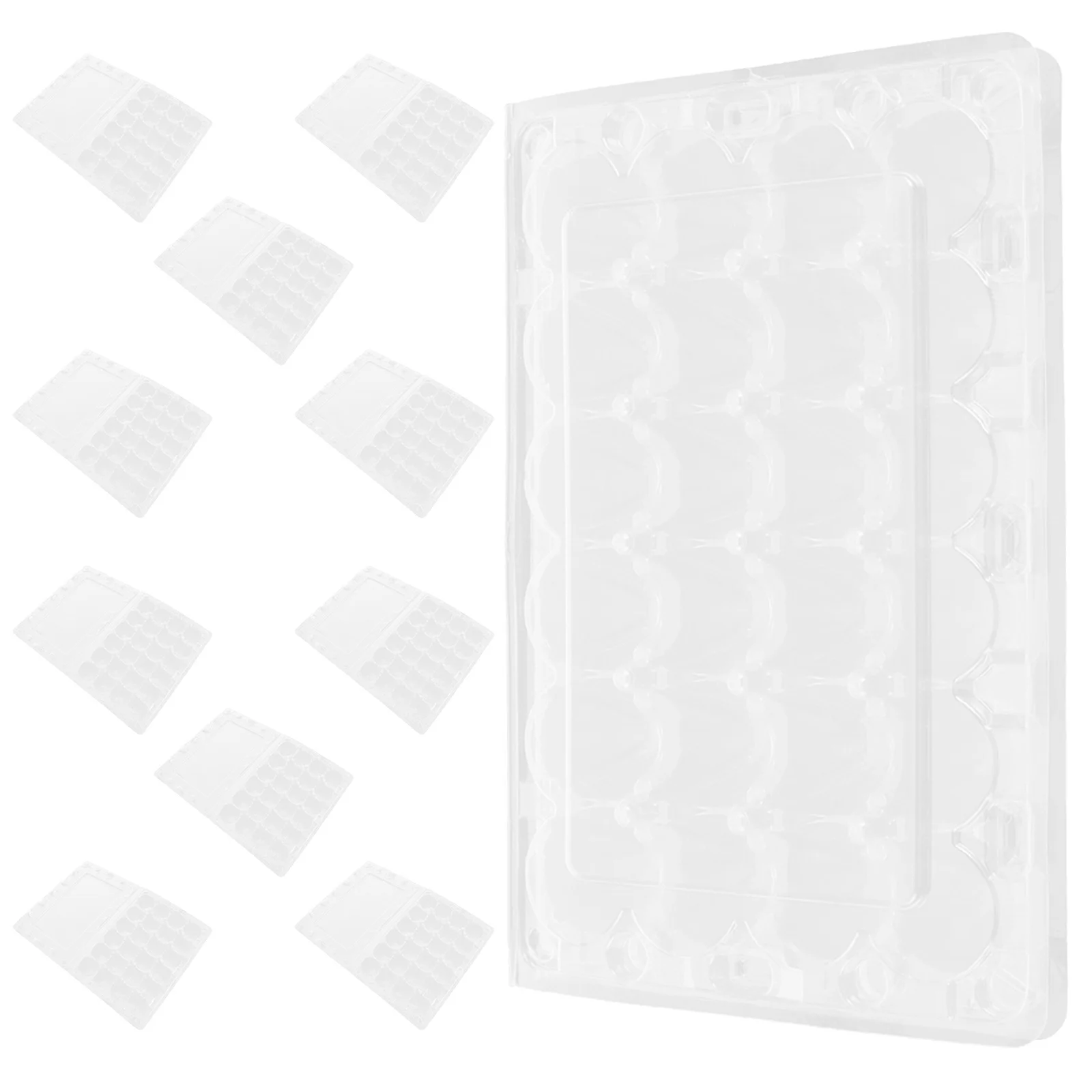 

12Pcs Quail Egg Storage Container Plastic Egg Box Carrier Compact Transparent Organizer for Refrigerator Cabinet