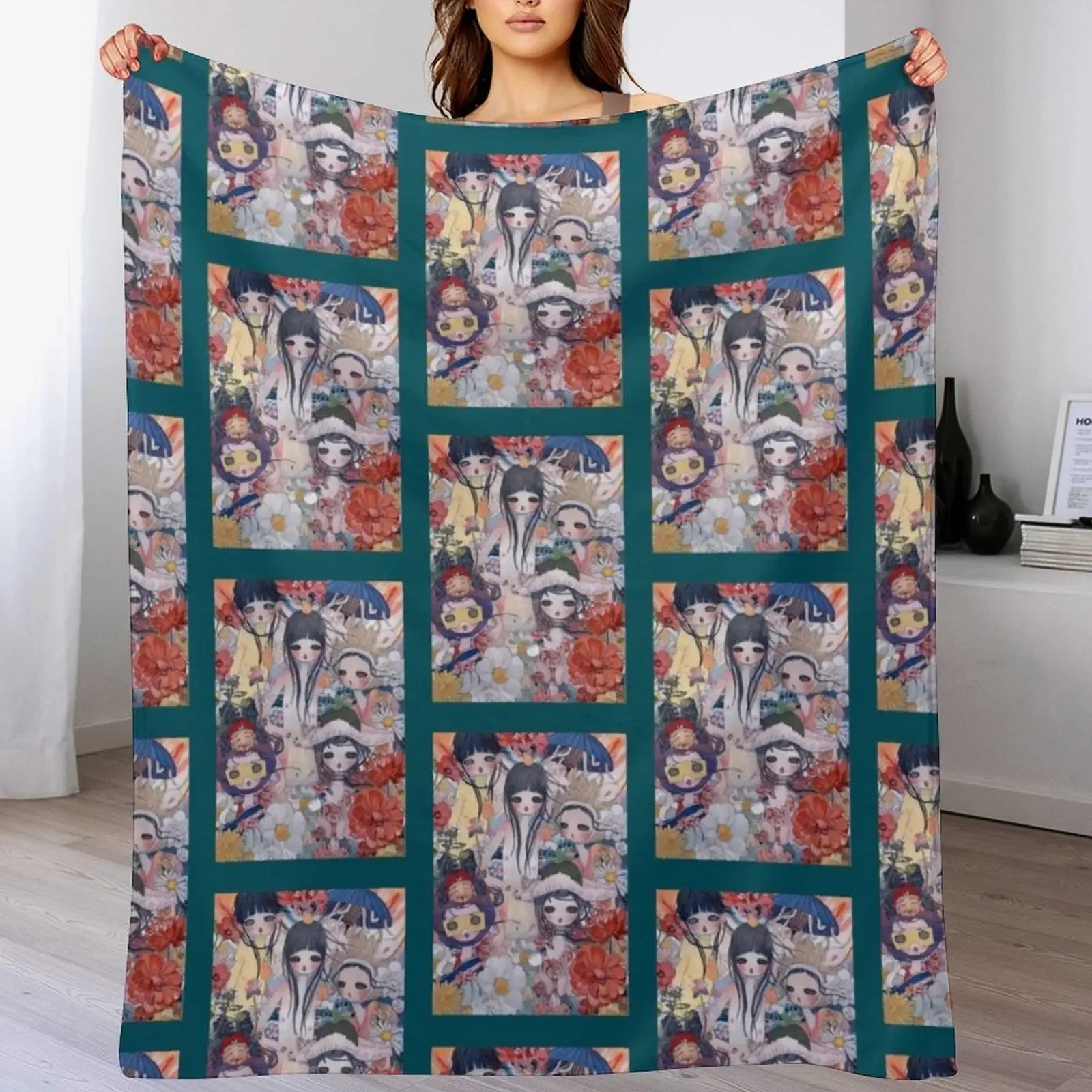 

aya takano Premium Scoop Throw Blanket Multi Purpose Soft Warm Blanket for Home Travel