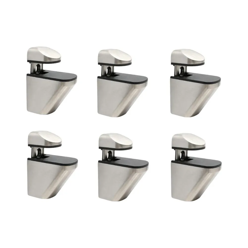 Metal Glass Shelf Bracket Constructed from Zinc Alloy for Reliable Support in Home and Office Shelving Installations