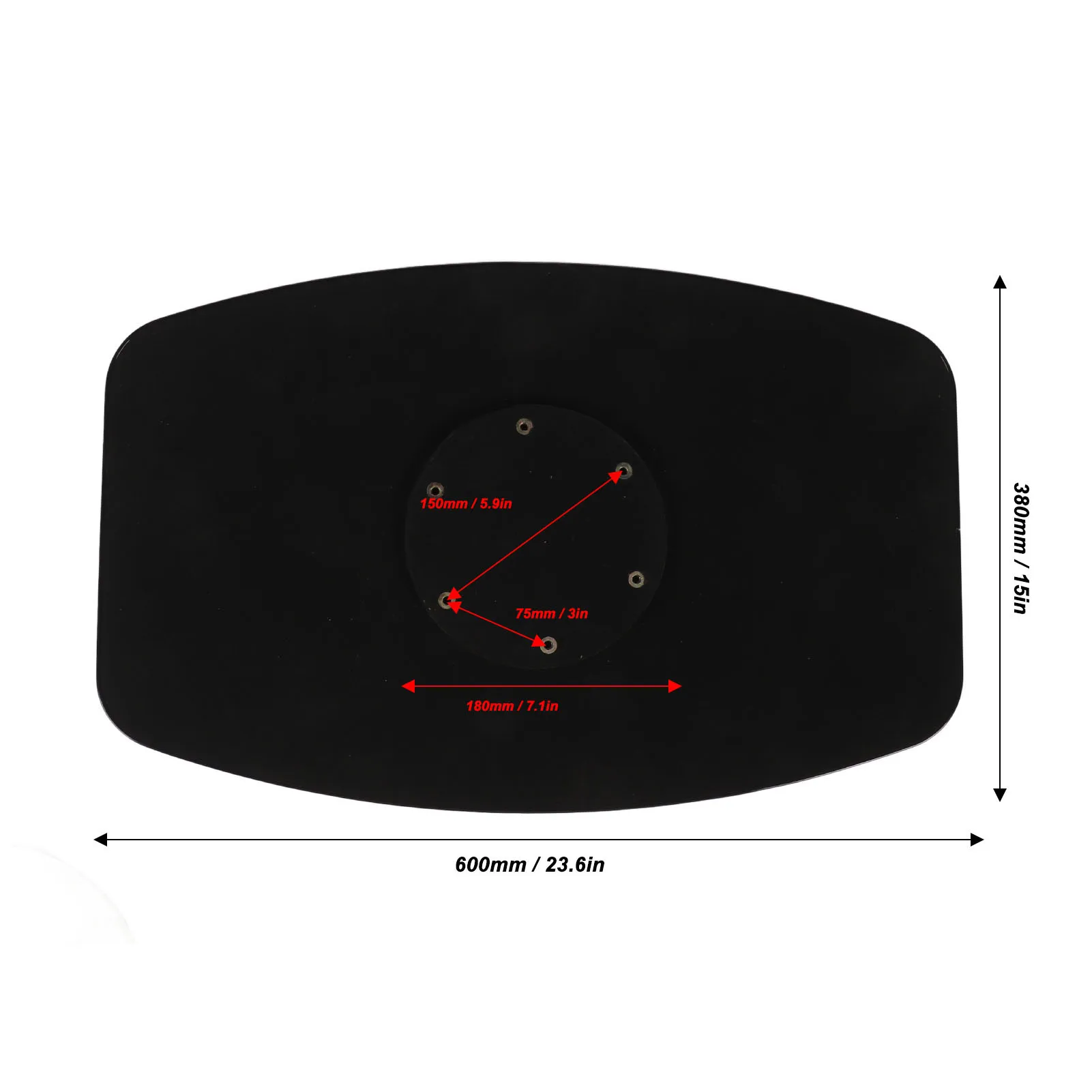 RV مستطيلة سطح الطاولة 24x15.2 بوصة خشب متين طاولة طعام لوحة سطح المكتب ل RV تخييم سطح السفينة شرفة عائمة #5