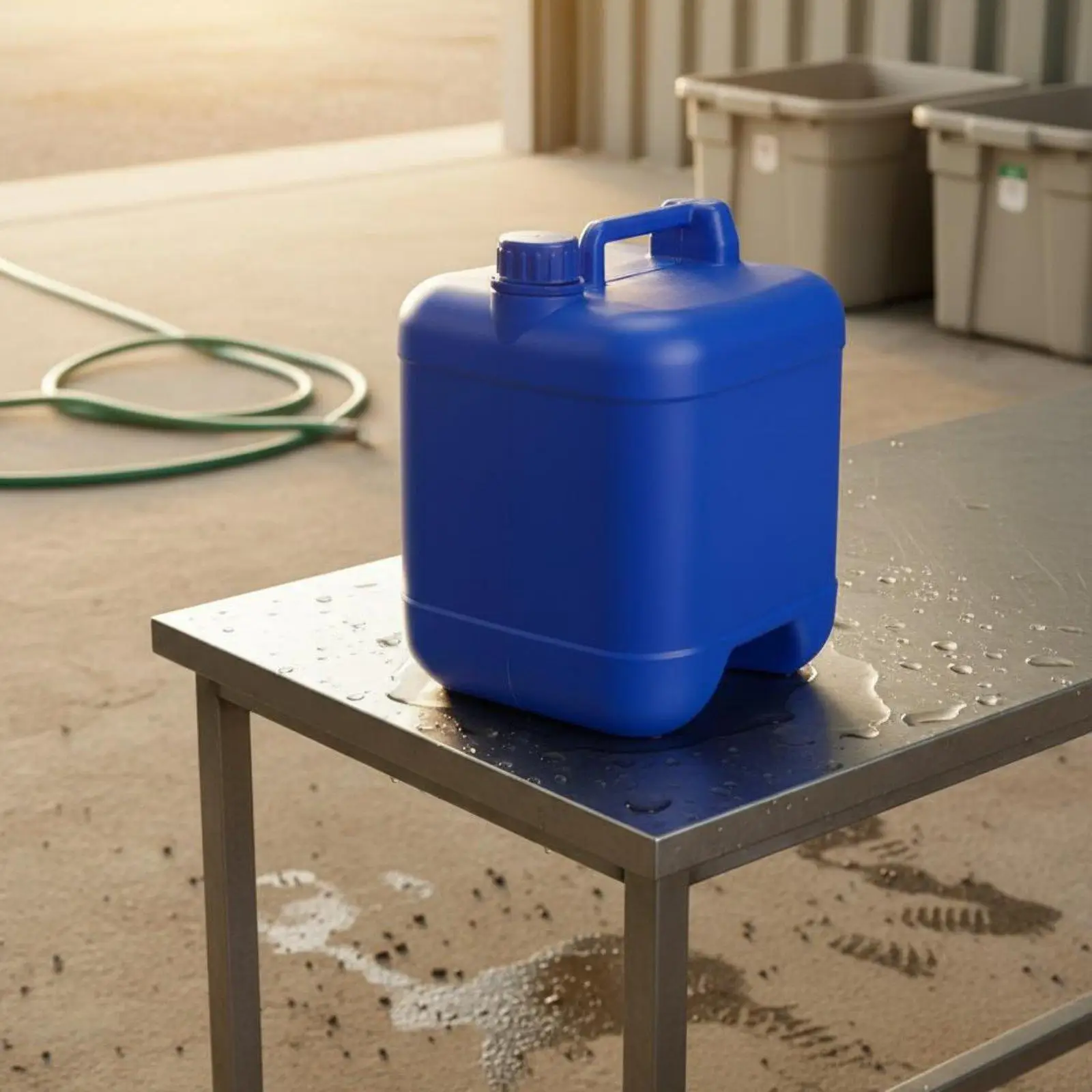 Industrieller Chemikalienbeständiger Eimer, Premium-HDPE-Trommel mit Verstärktem Boden für Flüssigkeiten in Werkstätten oder Lagerhäusern