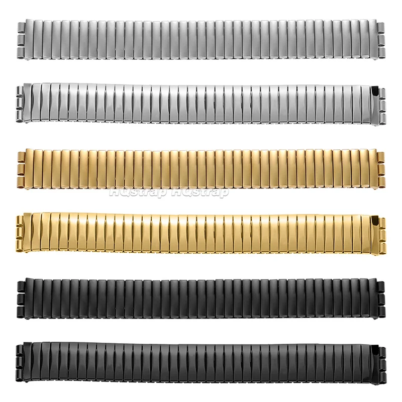 17 مللي متر 20 مللي متر شريط معدني مرن لحزام ساعة سواتش الفولاذ المقاوم للصدأ تمتد التوسع العالمي استبدال سوار إكسسوارات