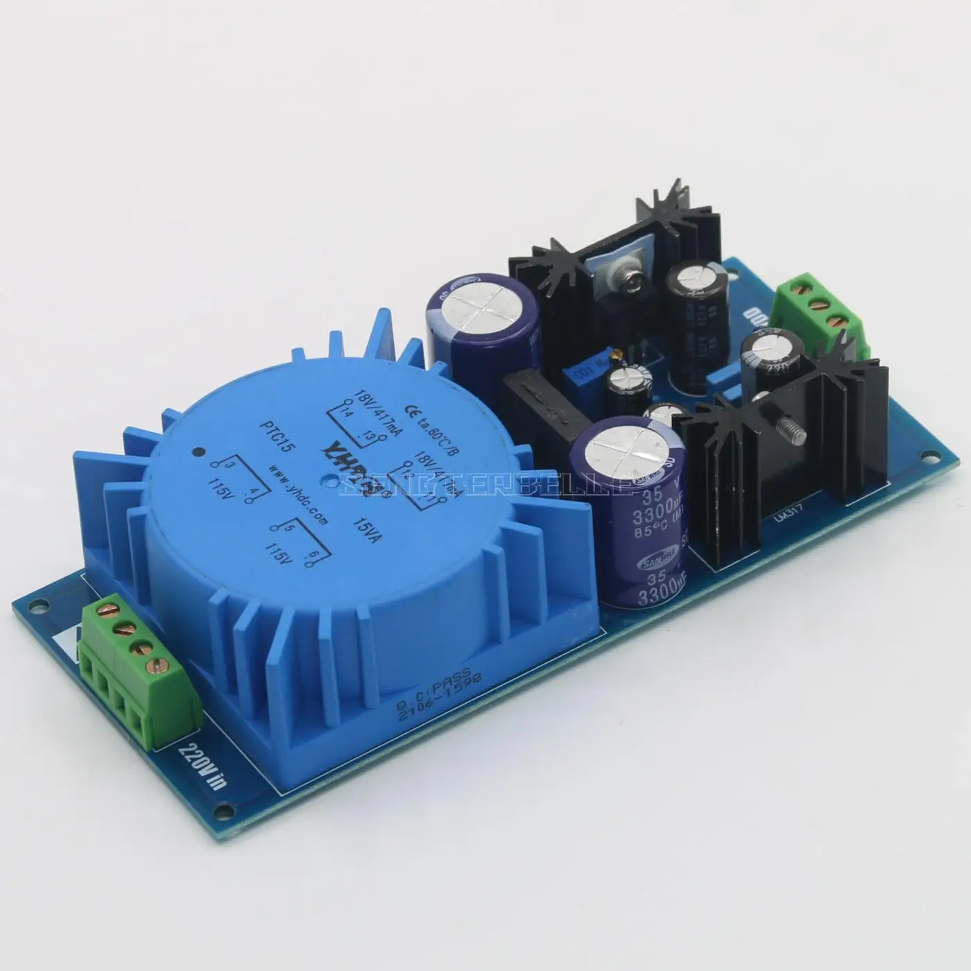 LM317 LM337 15VA Transformer Dual Output Adjustable Voltage Regulator Power Supply Board For Audio Preamp DAC