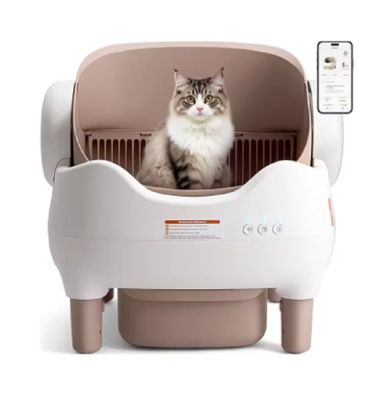 

STLF Automatic Cat LitterS Box Large Space Smart Tray Self-cleaning Cats LitterS Tray Open-top Odor Eliminator APP Control Cat T