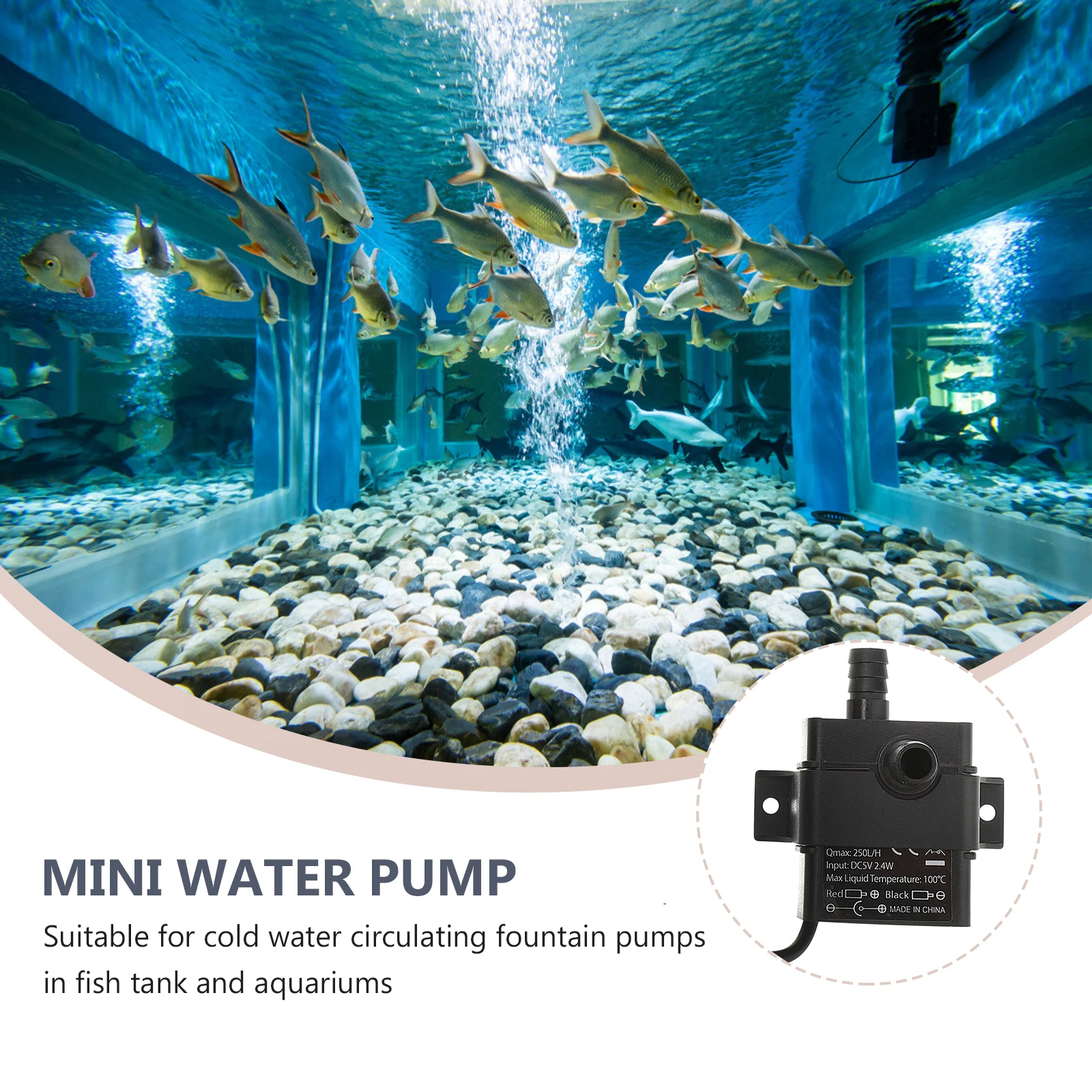 

Micro Dc Fish Tank Fountain Portable Mini Submersible Low Noise Aquarium Supplies Energy Saving Ceramic Core Fish Tank