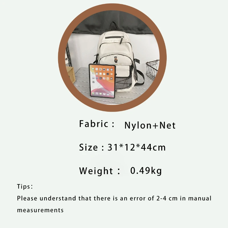 TRAVEASY 2024 Contrast Japanese Schoolbag Woman Hight School Bookbag Unisex Female Student Fashion Trendy Women Bag Men Simple