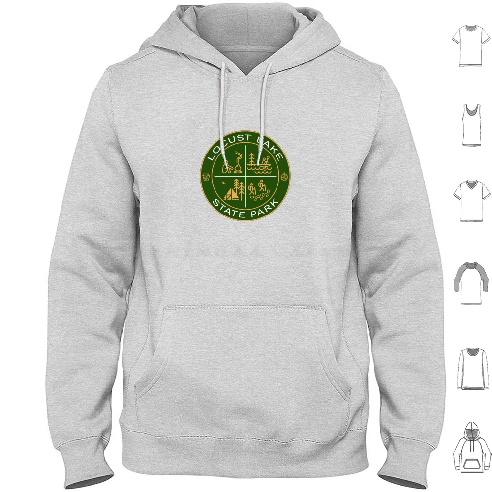 Locust Lake State Park Heraldic Logo Hoodies Long Sleeve Locust Lake State Park Tsp Locust Lake Pa State Parks