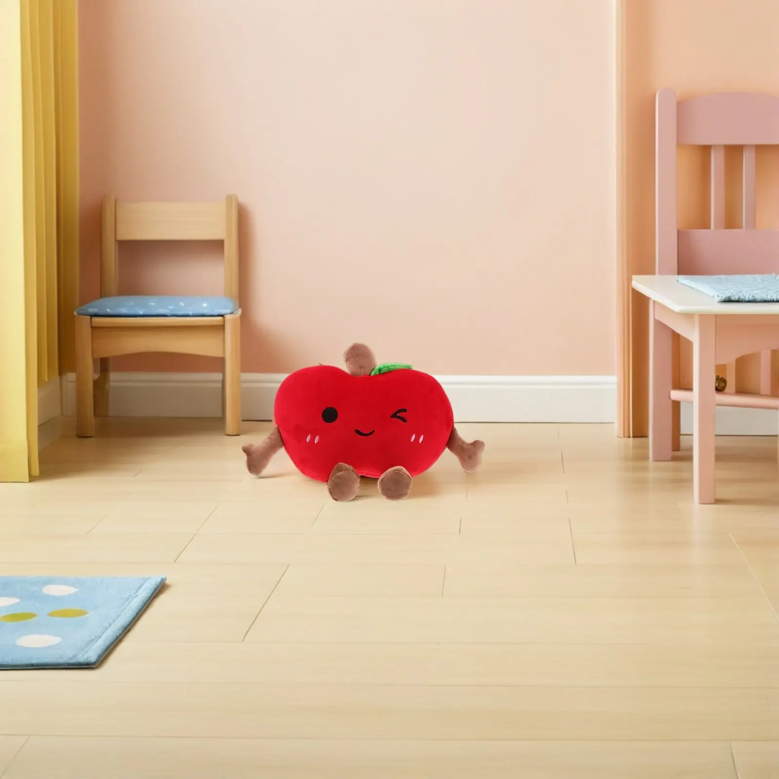 

Red Stuffed Cushion Soft Comfortable Cartoon Pillow for Sofa Bed Kids Room Home Decor 35Cm Fruit Pillow Funny Stuffed Toy