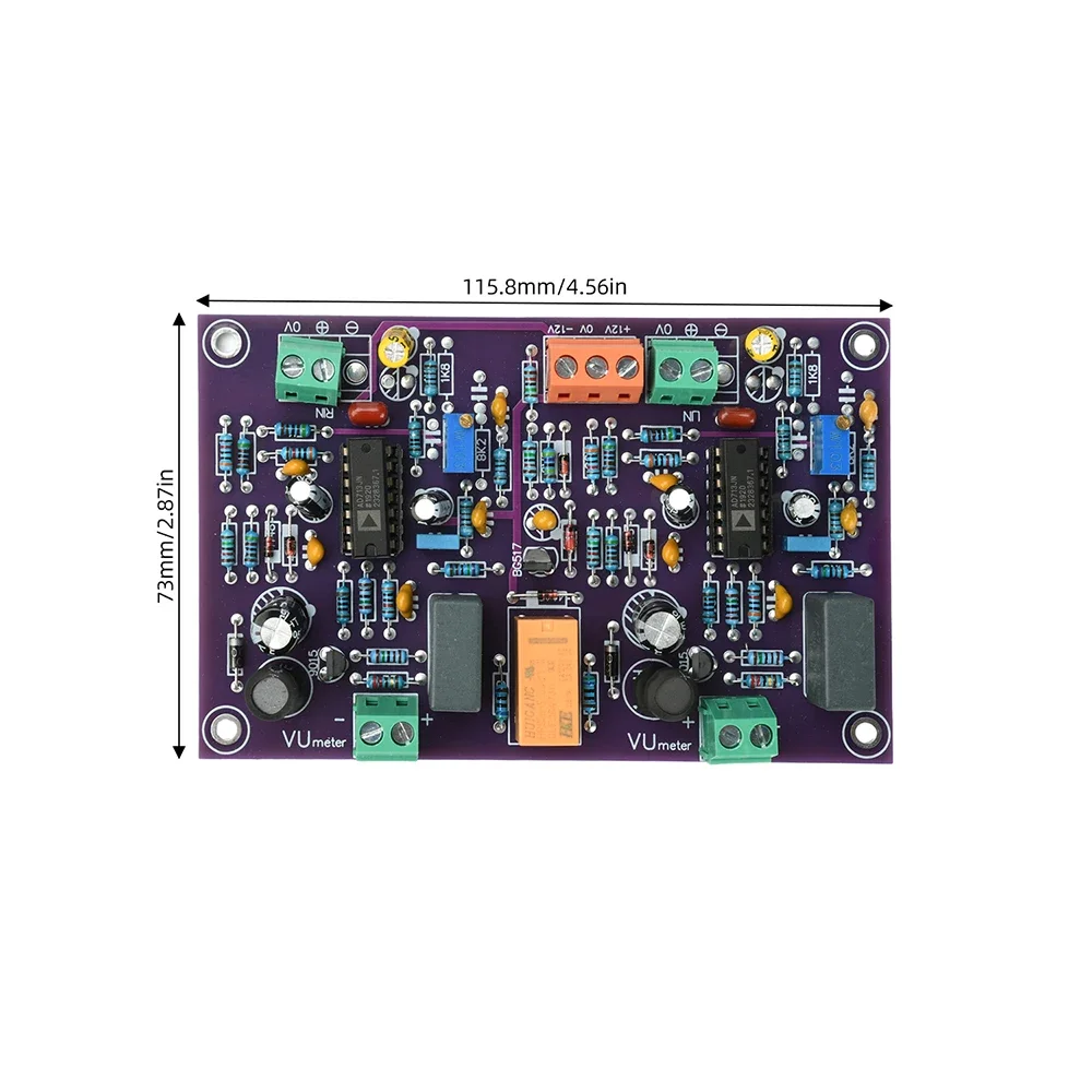 Professional VU Meter Drive Board Driver Module Dual-Channel Professional-Grade Level Meter Driver Board for Audio Equipment