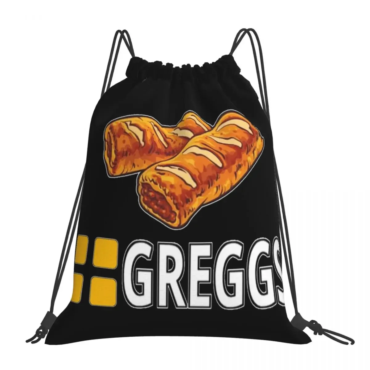 Tren Greggs ransel Logo tas serut portabel kasual bundel tali serut tas sepatu saku tas buku untuk perjalanan Sekolah