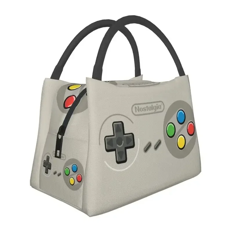 Retro Video Game Turbo Controller Insulated Lunch Tote Bag for Women Gamer Lover Resuable Thermal Cooler Food Lunch Box