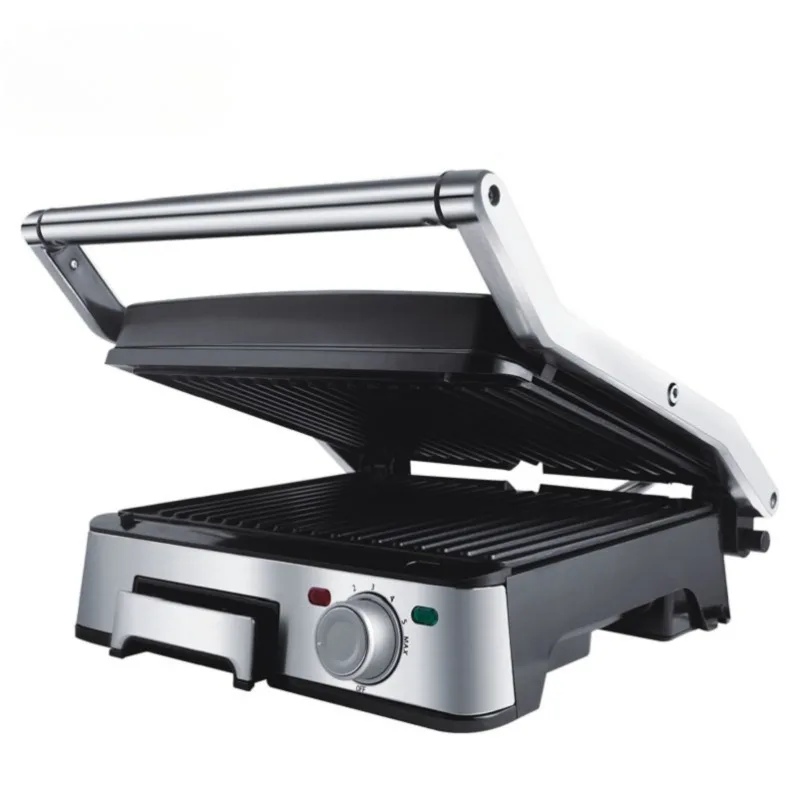 non-stick 2-in-1 electric grill household double board with cool touch handle