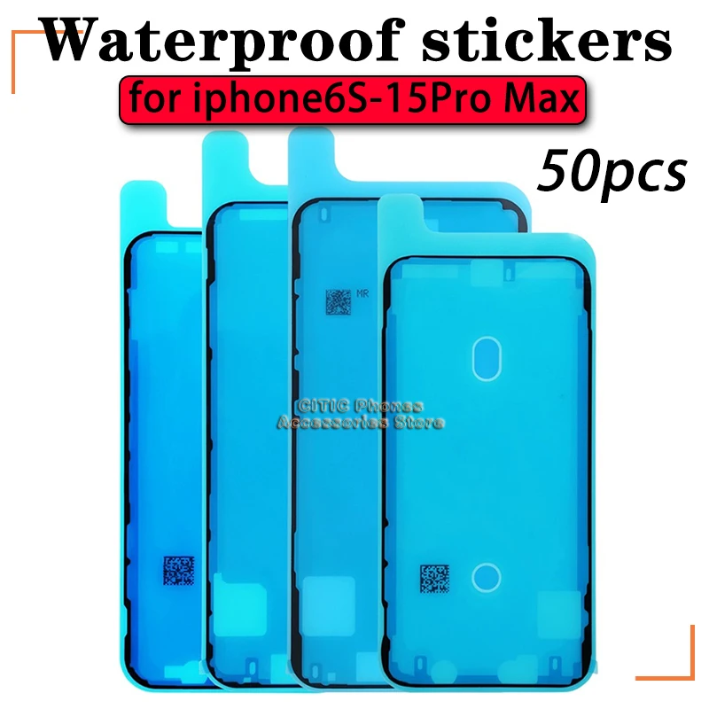 

50 шт., водонепроницаемые наклейки для iPhone 11 12 13 Pro Max Mini X XS 6S 7 8Plus