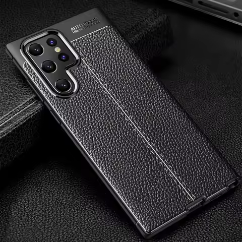 Luxury Lychee Skin Pattern Case For Samsung Galaxy S24 Ultra S23 S22 S21 S20 S10 Plus A15 A05S A14 A54 A34 A23 A33 A13 A52 Cover