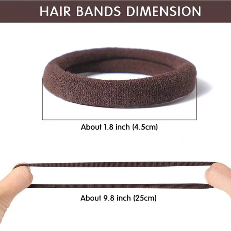 50 Cái/bộ Thun Cotton Dây Buộc Tóc Cho Nữ Đuôi Ngựa Mềm HairBands Phụ Kiện Tóc Thời Trang 4.5CM Unisex Tóc Scrunchies