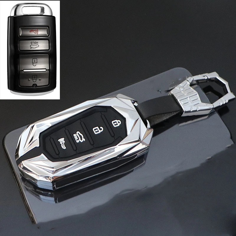 Zinc Alloy Car remote Key fob Case Key cover For KIA K9 Cadenza K7 3/4 button Smart Remote Key