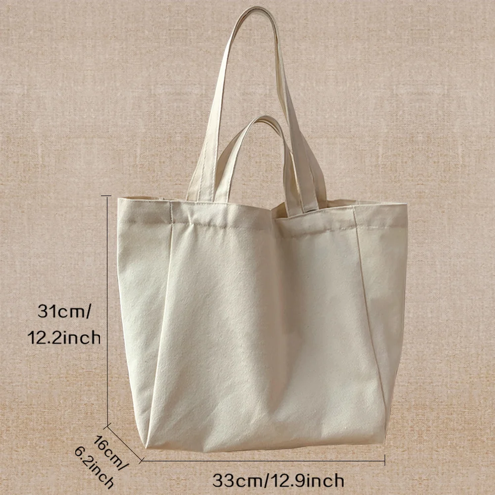 Portable Storage Pouch Casual Canvas Handbag Women Travel Shopping Bags 2026 Shoulder Bag Korean Version Harajuku Mushroom Print