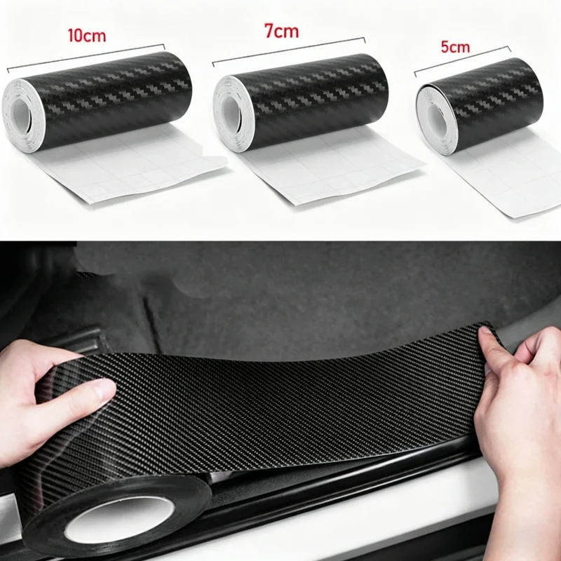 Universal car door anticollision strip body film adhesive protection prevents scratches on door edges and scuffing the door sill