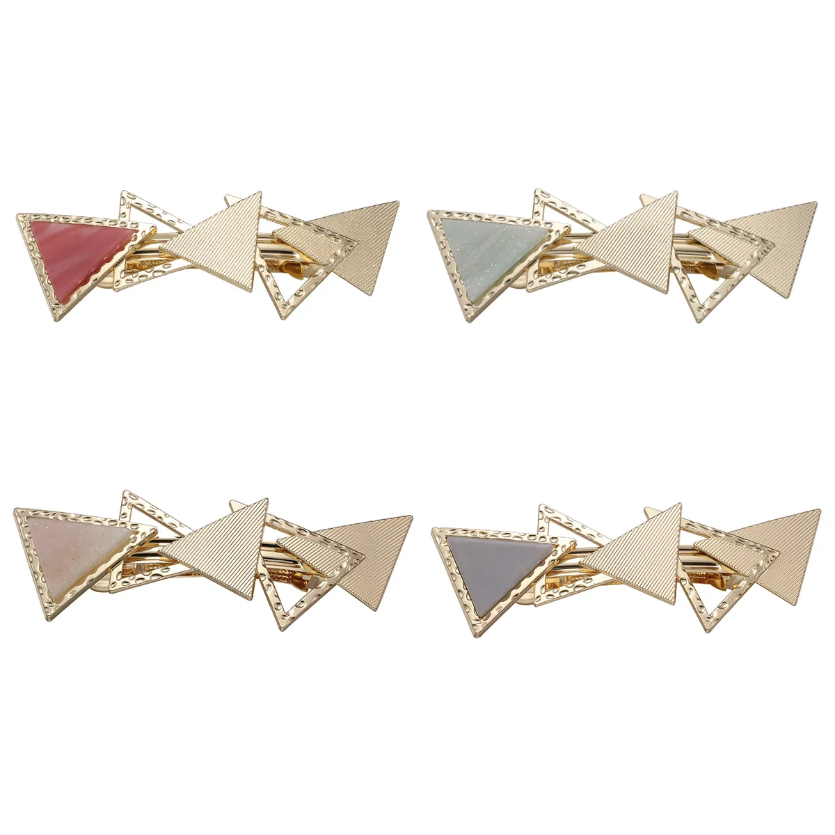 

Hollow Spring Hair Clips Women Accessories Triangle Barrettes Durable Safe Styling Daily Travel Party Ceremonies Birthday