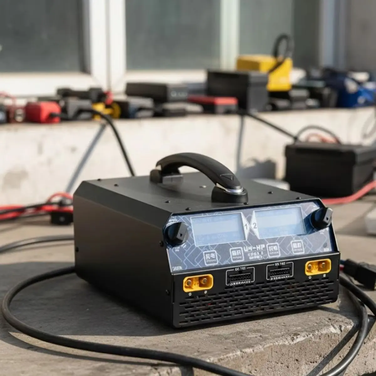 

Зарядное устройство EV-PEAK U4-HP Smart Balance Charger 2500W 50A с двумя портами, высокомощное, для аккумуляторов LiPo 6S-14S для сельскохозяйственных дронов