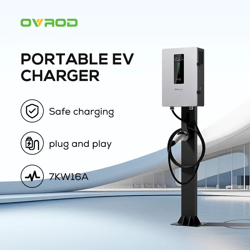 Ovrod Borne De Recharge Voiture Electrique Wallbox Ccs2 محطة شحن جدار جبل 20Kw Dc Ev شاحن M