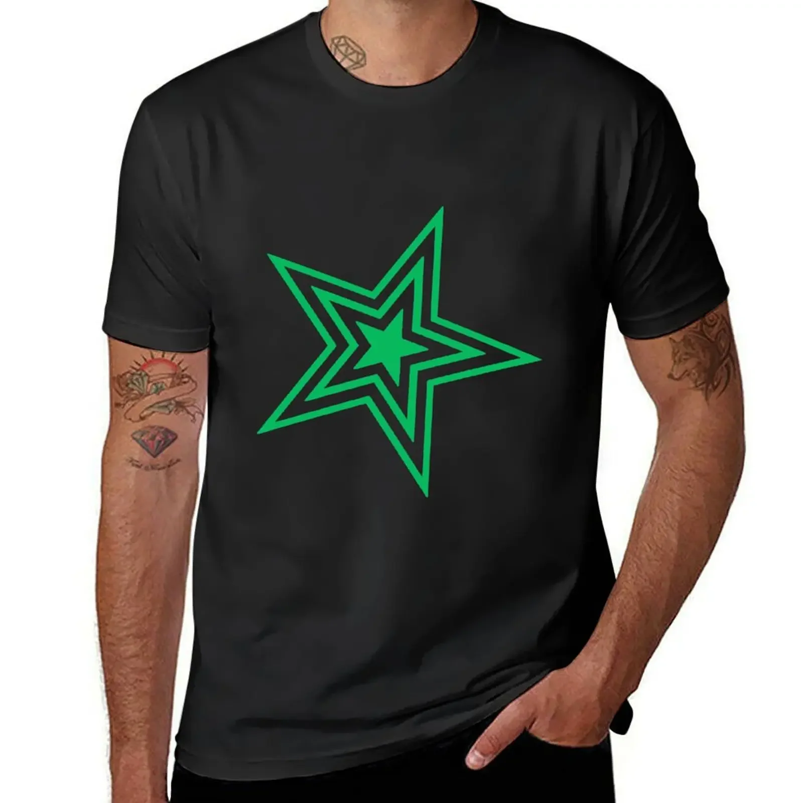 dj Pauly d teion Personality Star Logo T-Shirt plus size tops blacks boys animal print mens t shirt graphic