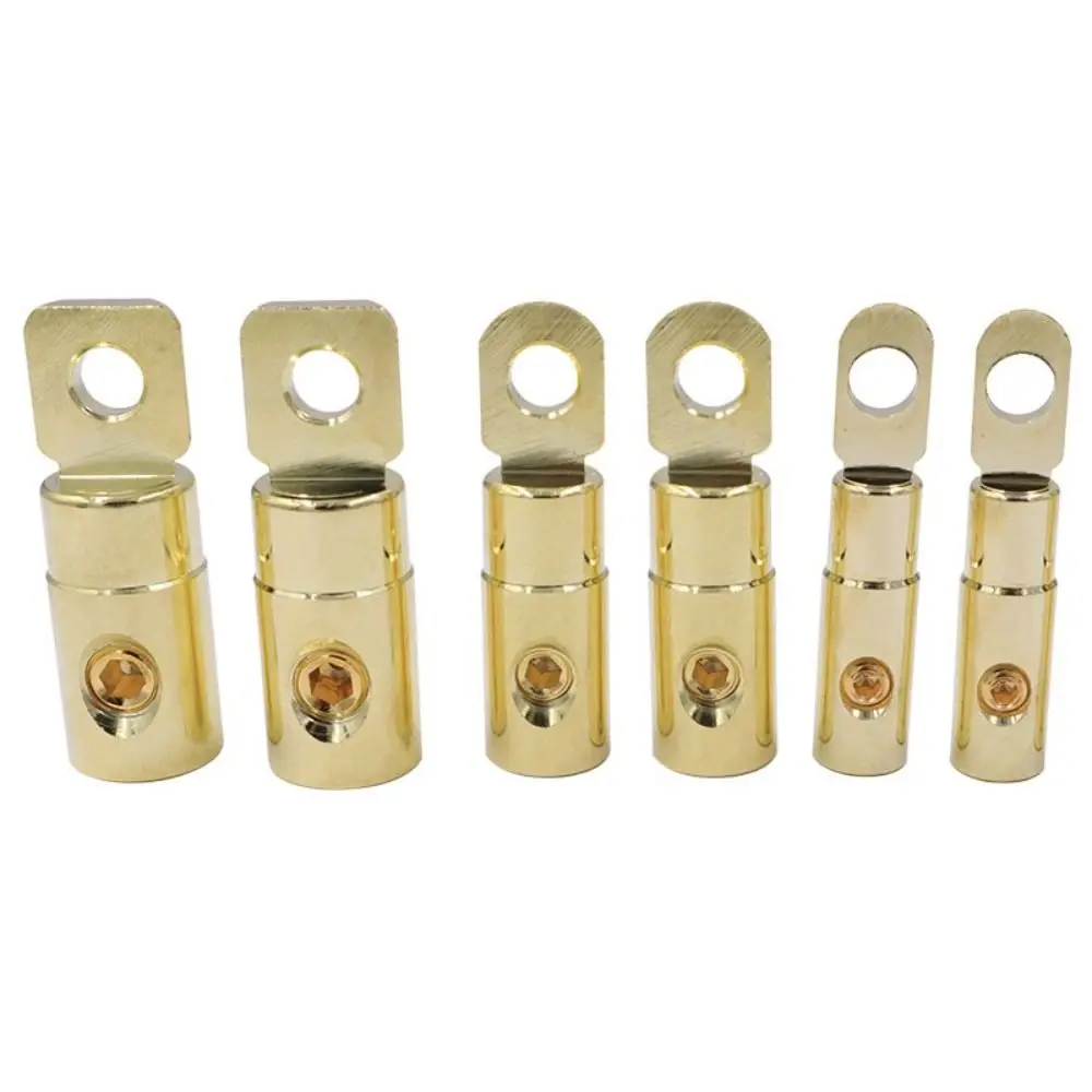 Durable O-Type Car Audio Connector 0GA 4GA 8GA Brass Power Supply Reducer Car Audio Terminal Connectors