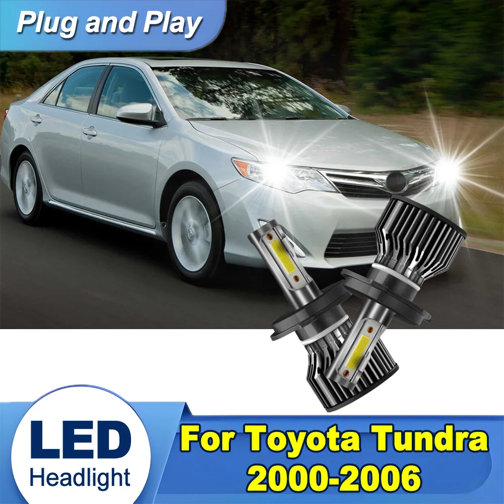 

2PCS H4 High Low Beam LED Headlight 6000K White Super Bright 120W 20000LM For Toyota Tundra 2000-2004 2005 2006 Canbus Car Light