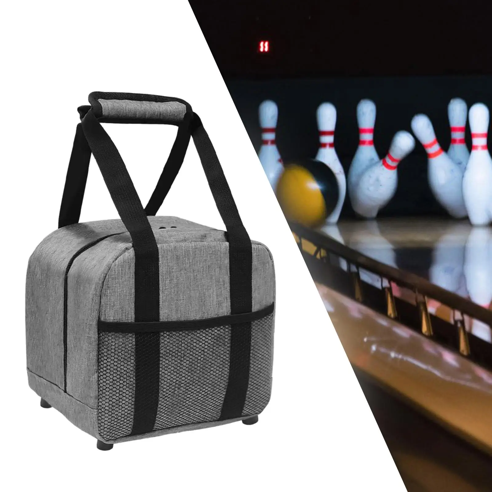 Borsa per palline da bowling per un facile da trasportare Borsa da bowling durevole in tessuto Oxford compatto per accessori da bowling per allenamento sportivo all'aria aperta