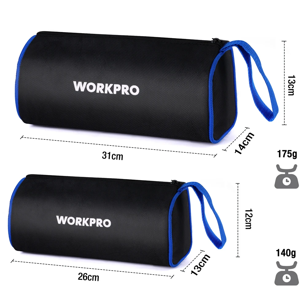 WORKPRO Zipper Tool Bag Utility Tool Pouch Storage Men Portable Handbag Solid Large Capacity Foldable