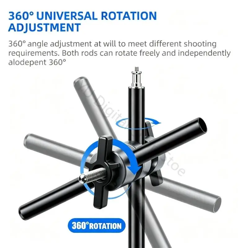 96BA Zweigelenk-Monitorlicht-Kamera-Stangenklemmhalterung, Metallhalterung mit Feststellknöpfen für 10-mm-15-mm-Stangensysteme – Detail 10