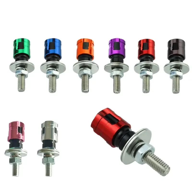 Universal Aluminum Alloy Snap-On License Plate Screws Assorted Colors Decorative Fasteners Car Modification Bolts