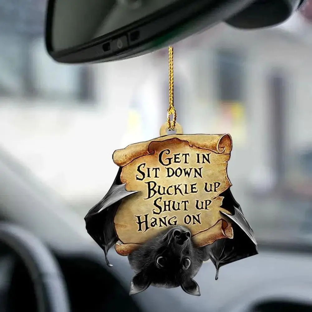 Cute Car Rearview Mirror Accessory Acrylic Car Charm Series Owl Bird Elephant Shape Pendant for Hanging Decoration on Backpack