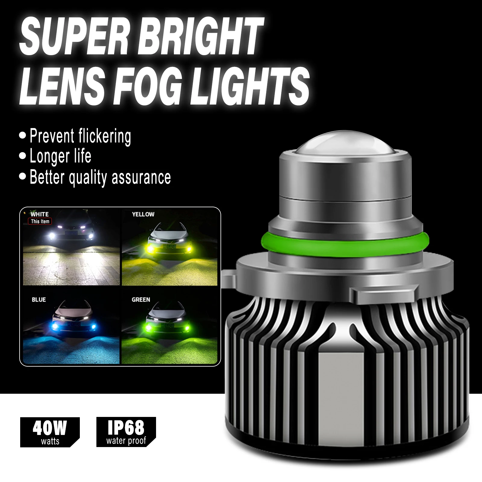 9006 HB4 9005 HB3 H7 H11 LED Lens Car Headlamp 12V 24V 3000K 6000K 8000K 20W 3800LM