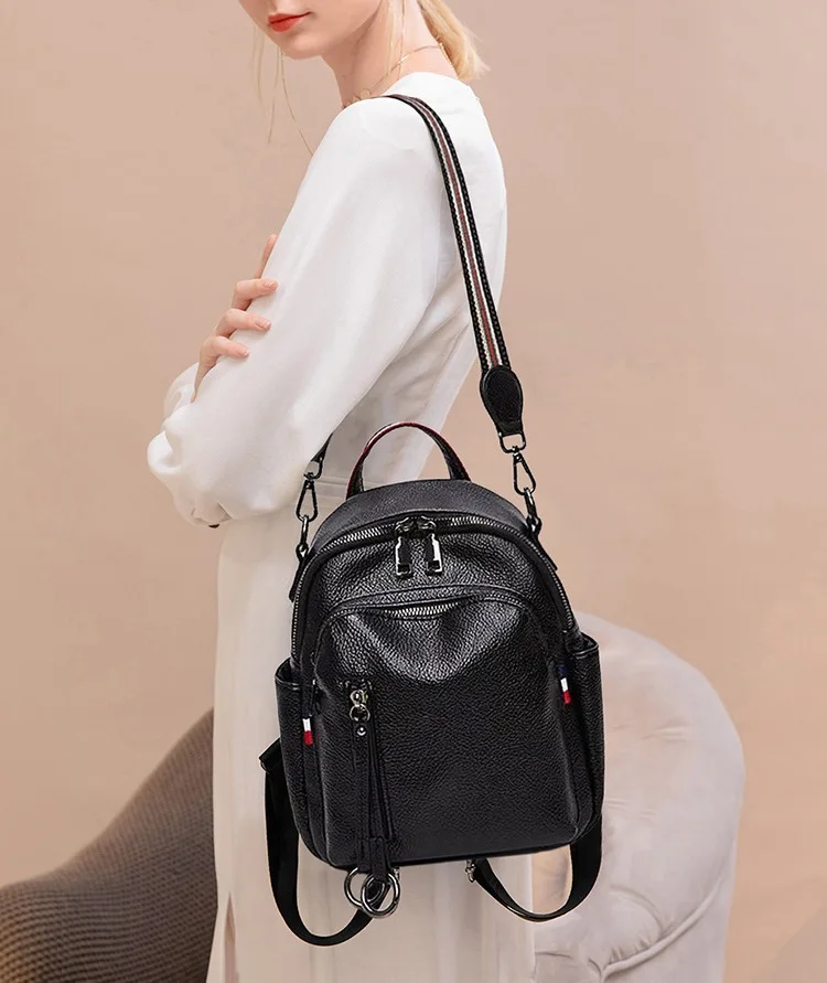 Borse a tracolla da donna in stile coreano Zaini casual da donna in pelle Borsa da scuola per ragazza Borsa da viaggio da donna Zaini femminili