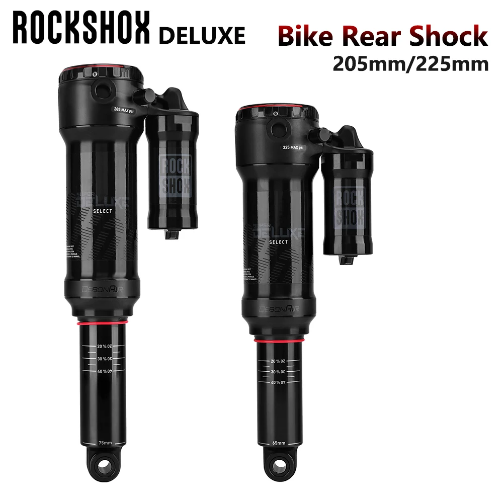 

Амортизатор для горного велосипеда ROCKSHOX DELUXE, пневматическая подвеска, усечка, алюминиевый сплав, горный велосипед, задний амортизатор 205/225 мм