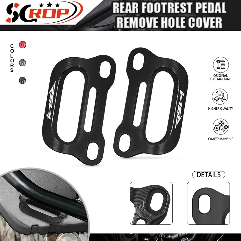 

Motorcycle Modified Rear Footrest Pedal Remove Decorative Cover Parts For RSV4 09-25 RS660 20-25 TUONO V4 11-25 Tonuo 660 21-25