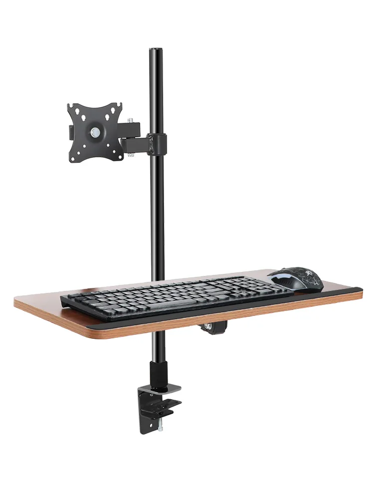 

14"-27" Desktop Stand Full Motion 360 Degree Steel Monitor Holder Clamp Base Monitor Mount Arm Keyboard Tray Desk Organizer XD06