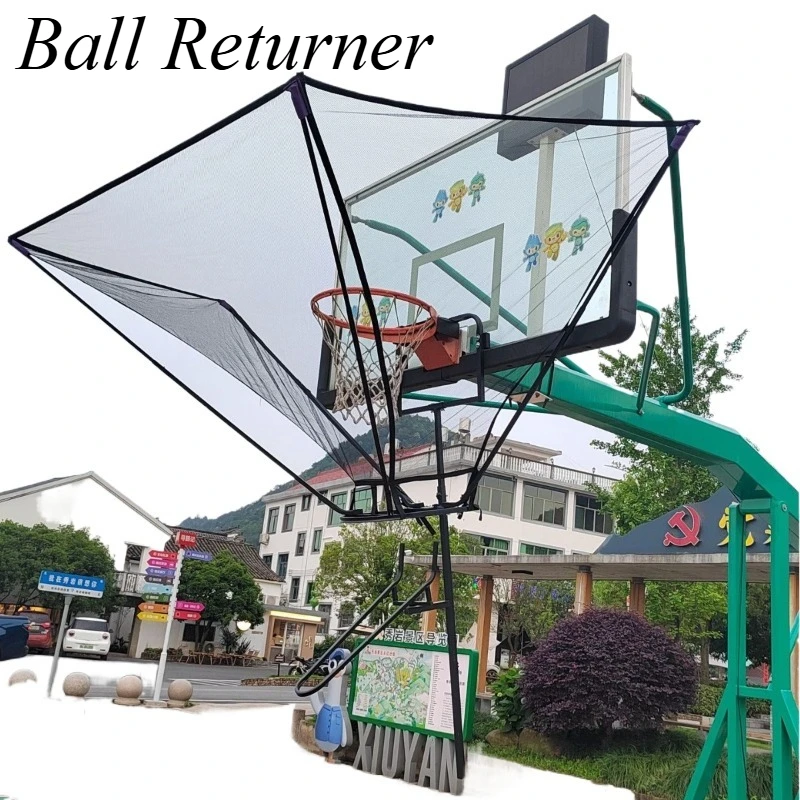 Portable basketball shooting trainer pitching machine return net throwing practice artifact automatic pick-up device contin