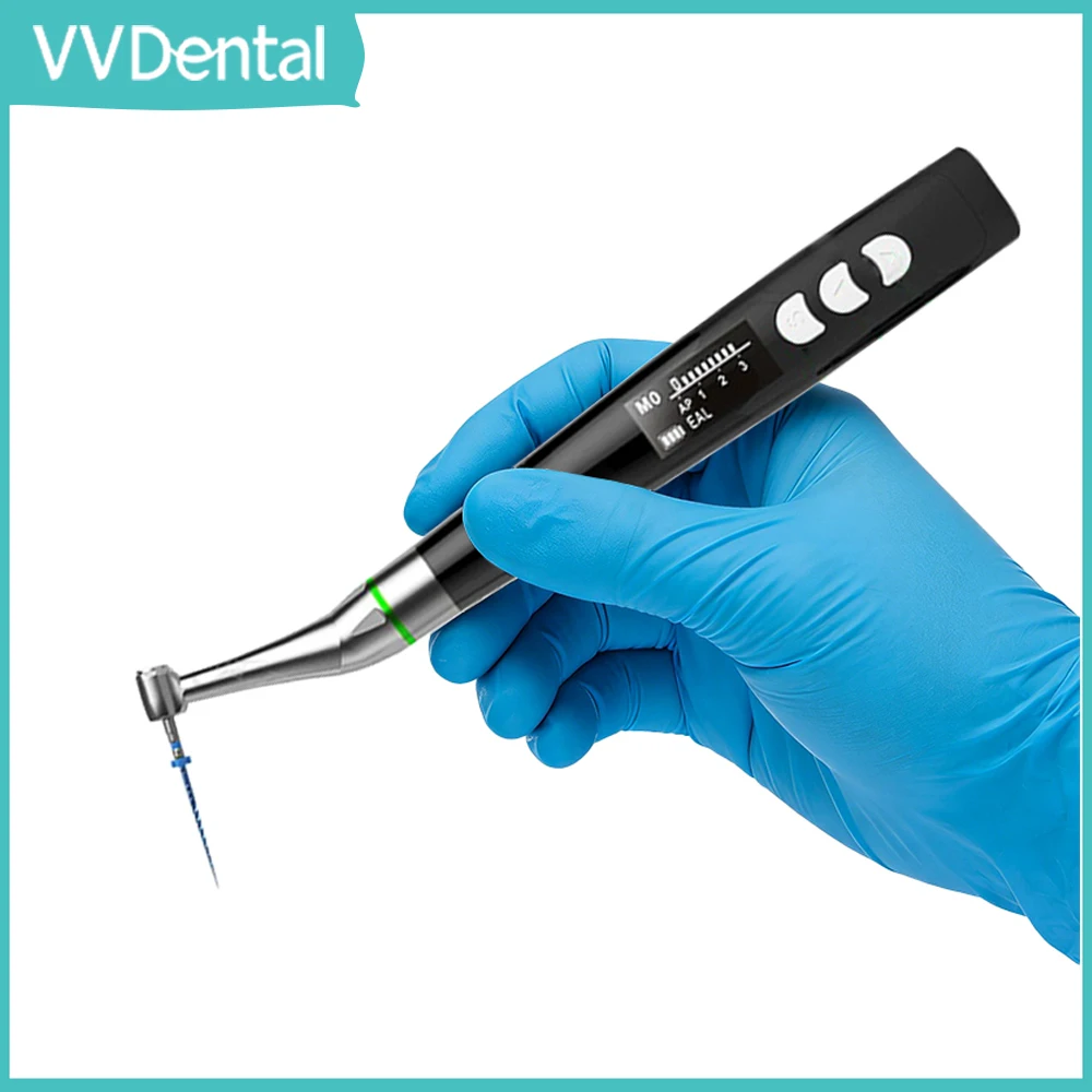 

Dental Wireless Endo Motor with 2 in 1 Apex Locator 16:1 Contra-angle Root Canal Treatment Equipment 11 Customized Work Programs