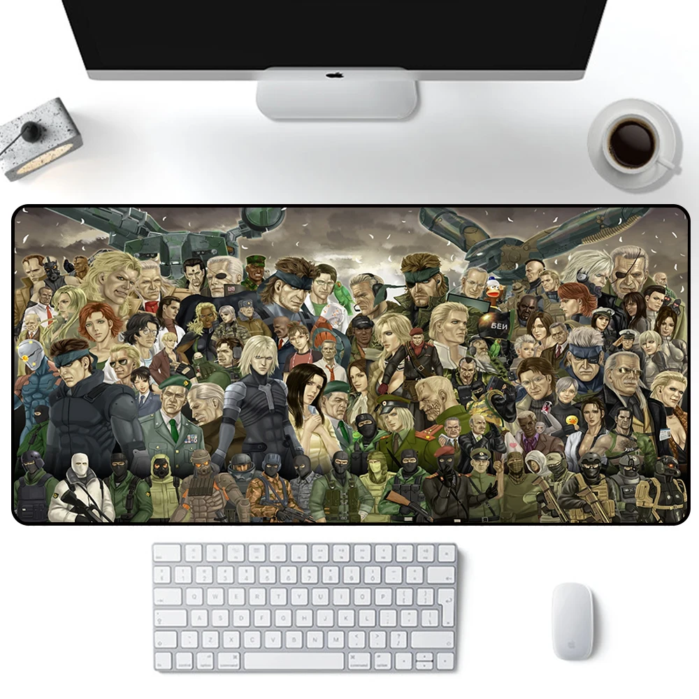 Metal Gear Solid Mouse Pad Large Gaming Mousepad PC Gamer Computer Office Mouse Mat XXL Keyboard Mat Desk Pad Laptop Mausepad