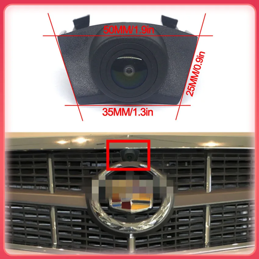 HD CCD Car Front View Parking Night Vision Positive Waterproof Logo Camera For Cadillac SRX 2012 2013 2014 2015 2016