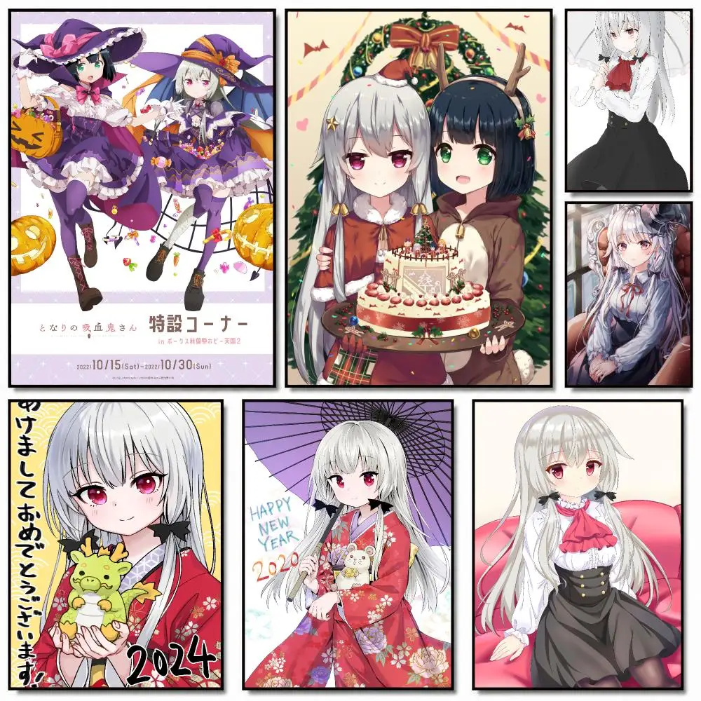 anime M-Ms vampire who lives in my neighborhood-D Poster Removable Wall Sticker for Home Cafe Bar Office Interior Decor